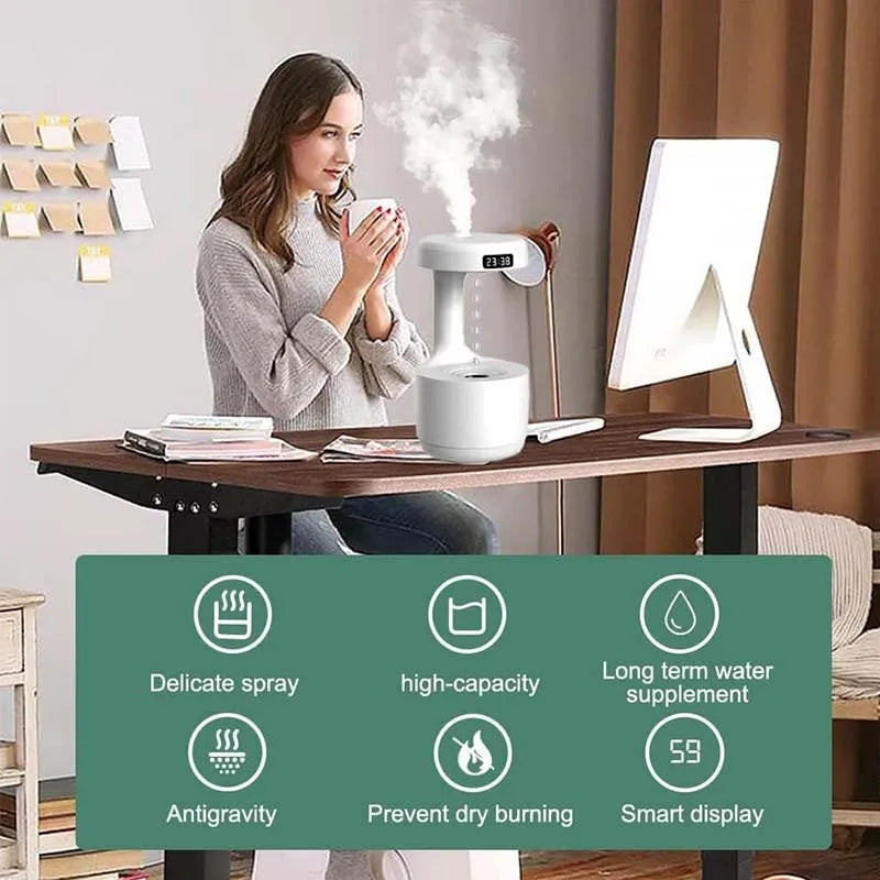 Anti-gravity humidifer